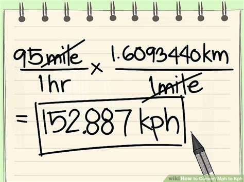 Convert mph to kph .